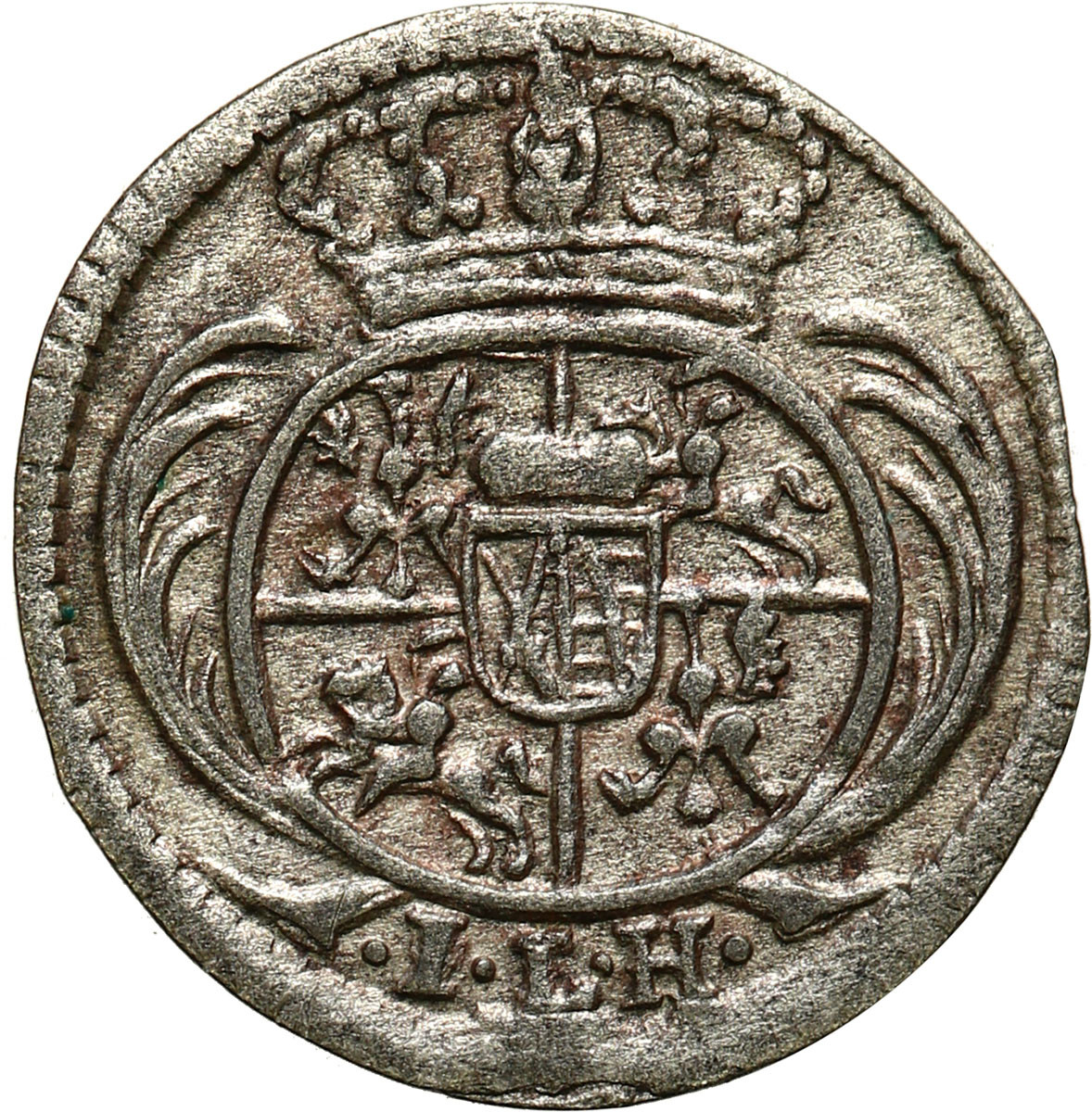 August II Mocny. Halerz 1712 ILH, Drezno